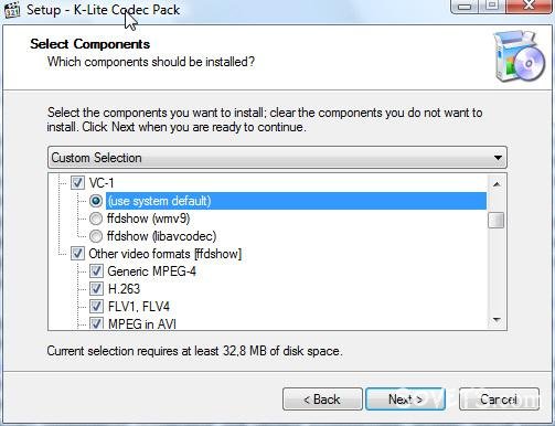  VC1  Use System Default,    Other Video Formats